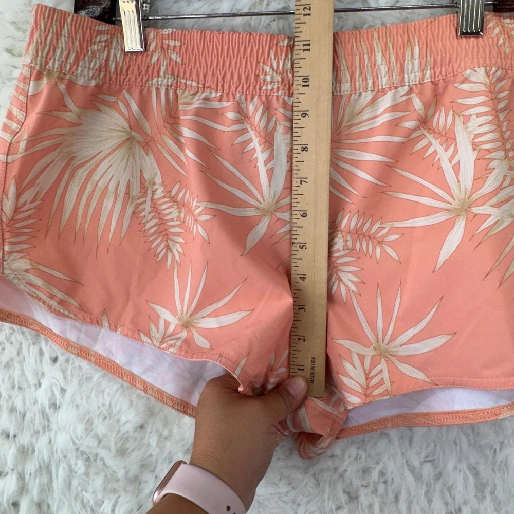 Sisstrevolution Sweet Sol Pull On Board Shorts Large Peach Tropical Beachy‎ Surf